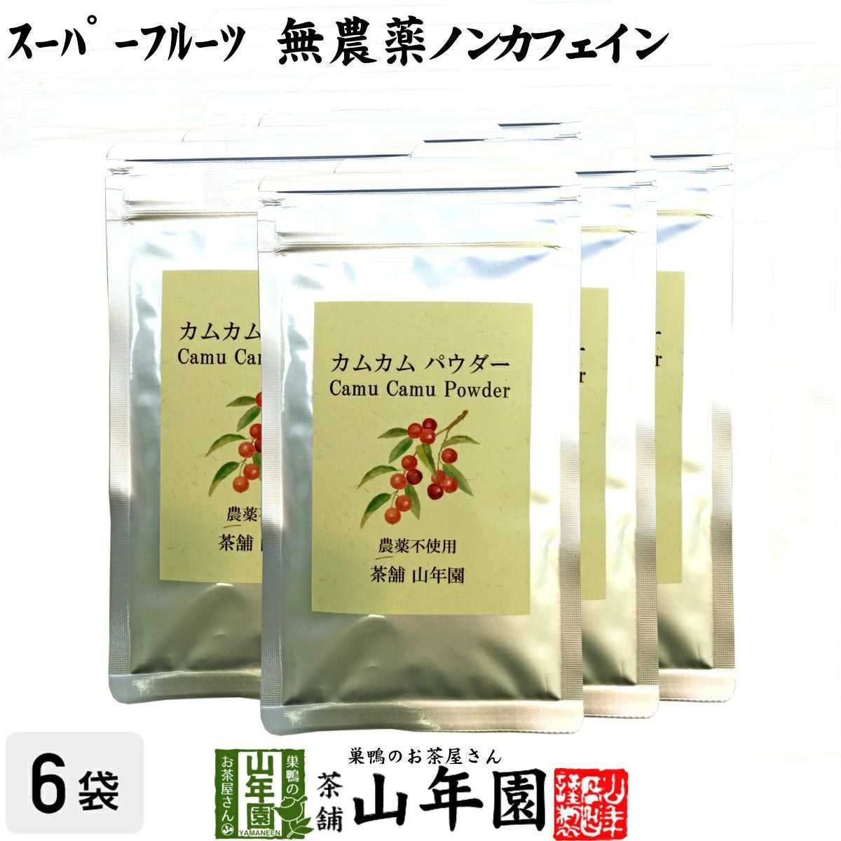 無農薬 カムカムパウダー 40g×6袋セット ペルー産 粉末 ノンカフェイン