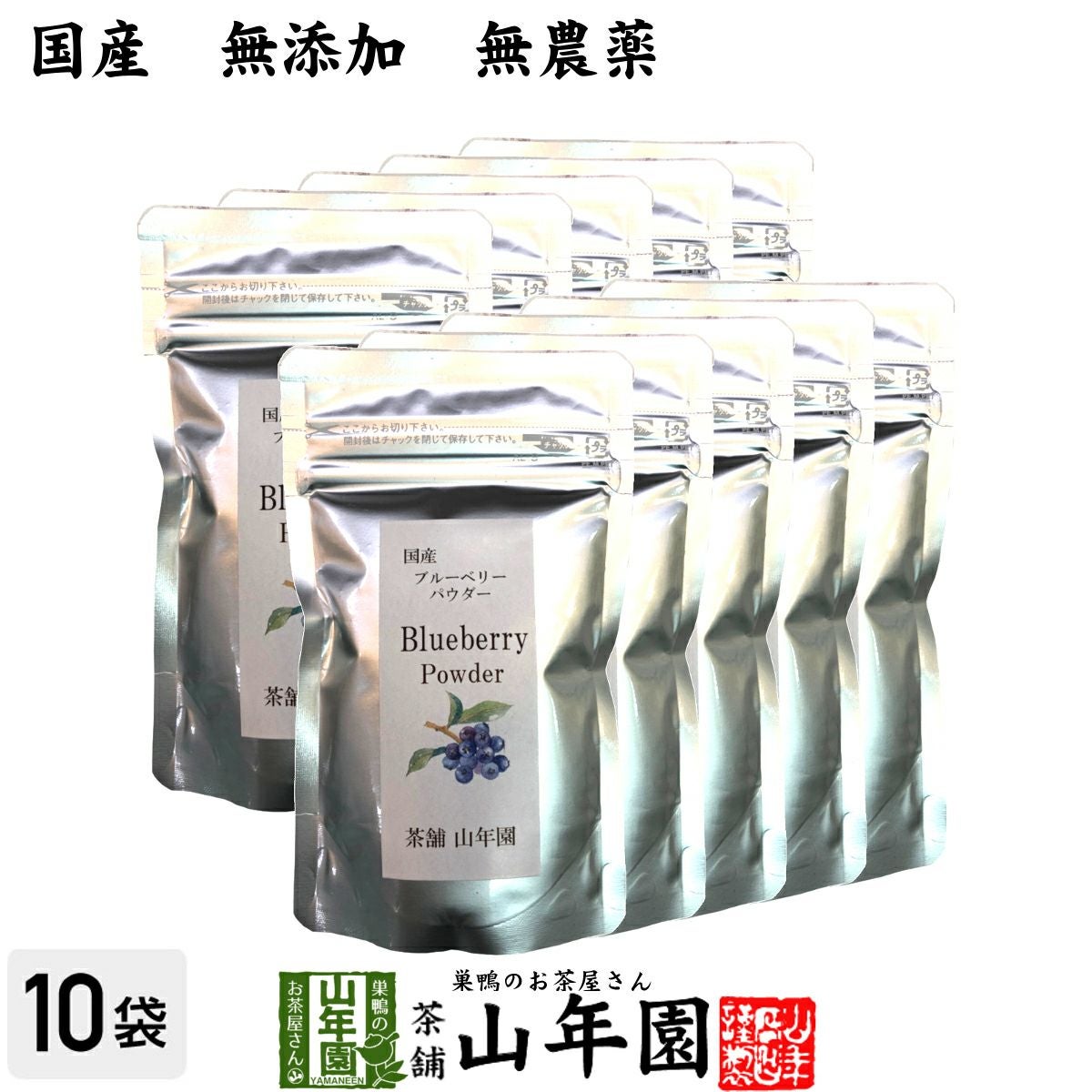 【国産】 ブルーベリー粉末 50g×10袋セット 送料無料