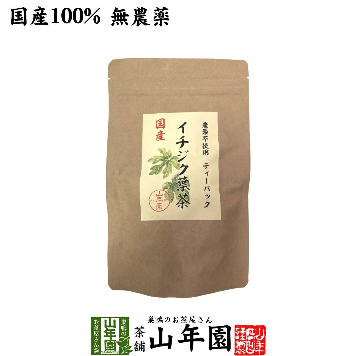 国産100% 無農薬 栃木県産 イチジク葉茶 1.5g×15パック ティーパック ティーバッグ