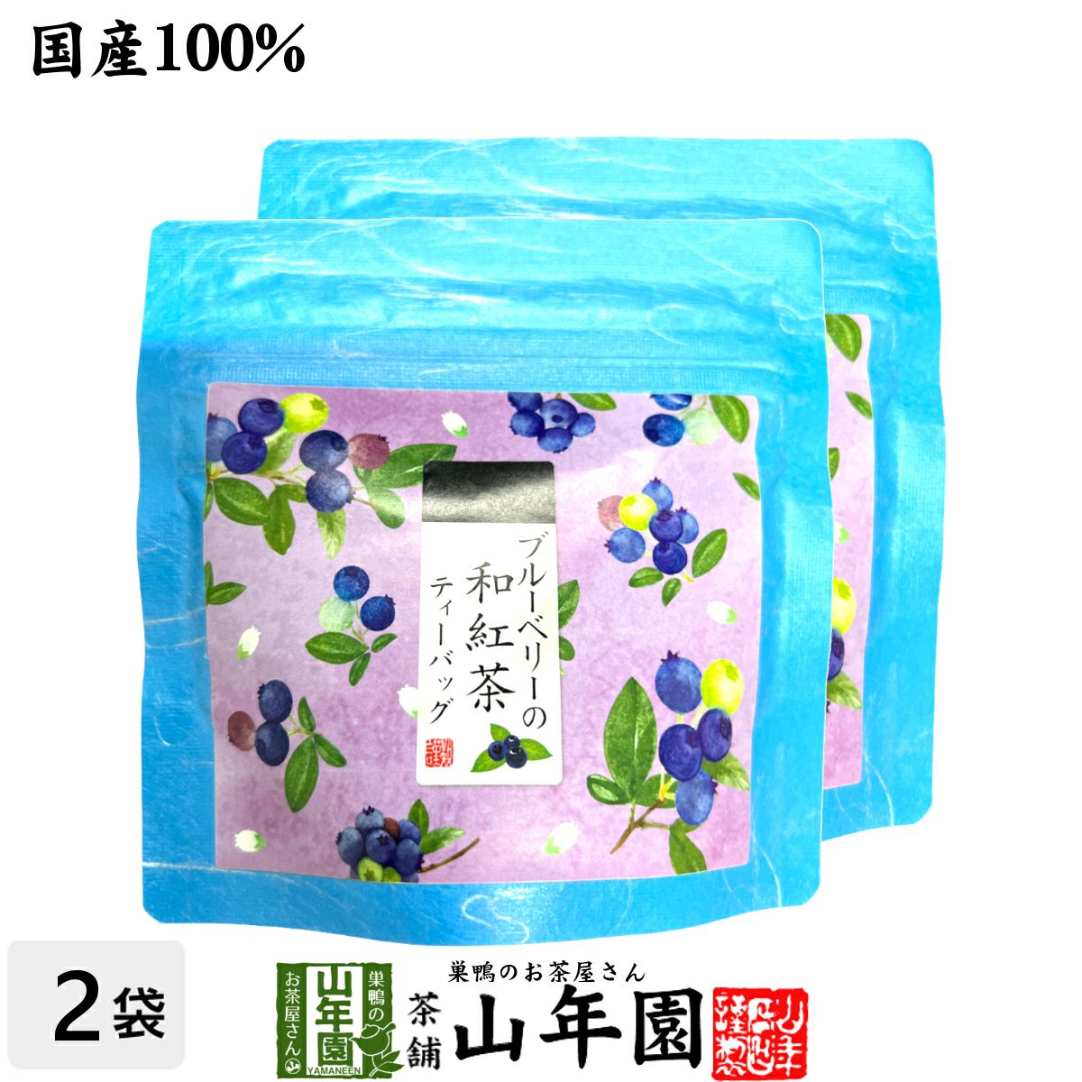 【国産紅茶】ブルーベリーの和紅茶 2g×5パック×2袋セット