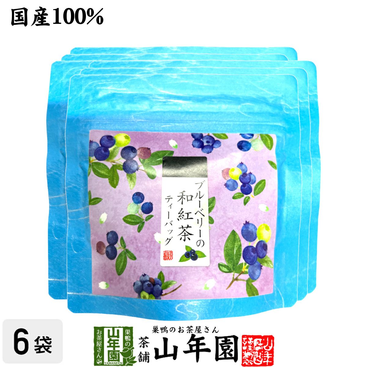 【国産紅茶】ブルーベリーの和紅茶 2g×5パック×6袋セット